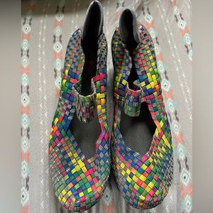 St. John’s Bay Karma Mary Jane Rainbow Wedges Size 9